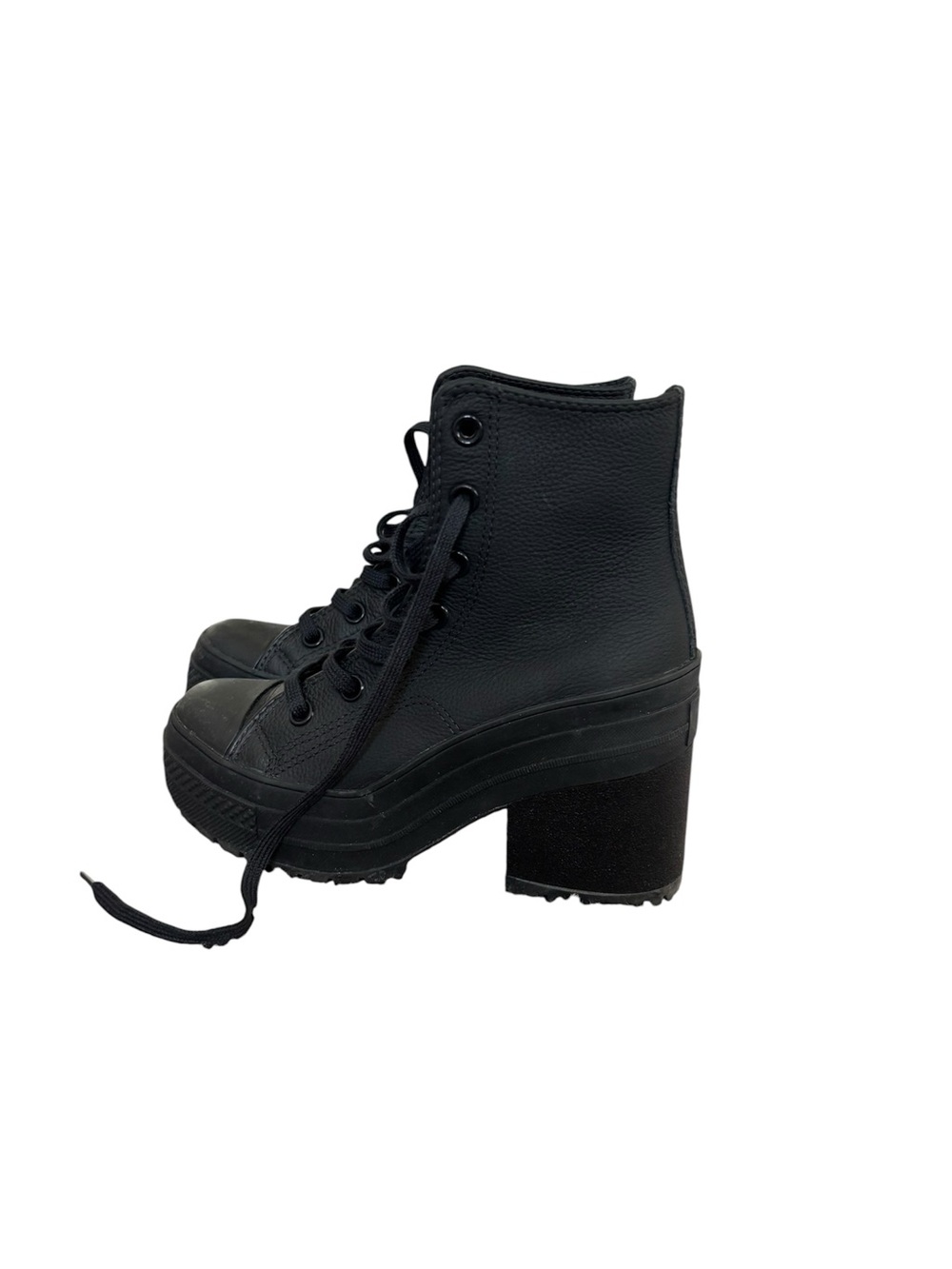 🖤 Vintage Converse Black Platform Heeled Boots 🖤 - Picture 3 of 8